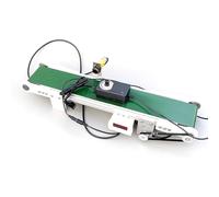 Mini bande transporteuse avec compteur automatique, vitesse réglable de 1,8 à 7 cm/s, PVC pour la transformation des aliments, petite voie de chargement de bureau, solution de transport stable et