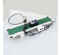 Mini bande transporteuse électrique pour bureau Vitesse réglable Petite voie de chargement avec compteur automatique Vert 10 x 100 cm pour une manipulation et un transport efficaces des articles