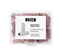 Mini bandes de limes à ongles sans - 50 mini anneaux de lime pour polir les ongles naturels | Outil dime à ongle haute qualité pour salon dee manucure | Compact et portable