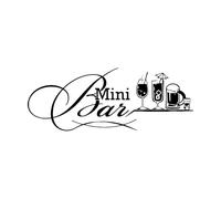 Mini-bar Boissons Cuisine Restaurant Bar à bières Magasin de boissons Bar Stickers lettrage 28x73.5cm Décoration artistique Noir