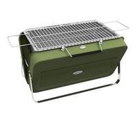 Mini barbecue à charbon - Outsunny - portable, pliable - avec coque de valise - pour jardin, camping - 47 x 30 x 28 cm - vert