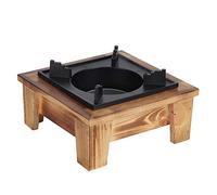 Mini Barbecue Portable au Charbon de Bois, Réchaud de Camping à Alcool, Four à Alcool, Fourneau, Ustensiles de Cuisine pour Intérieur et Extérieur Pique-nique, 14 x 14 x 8,6 cm