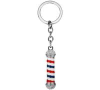 Mini Barber Shop Pole Keychain Hair Dressher Tools Ciseaux Pep Cheveur Sécheur De Coiffure Porte-Bague De Clés pour Voiture Pendre De Décoration De Sacs Pendante Accessoire