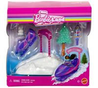 Mini BarbieLand Motoneige 1,5 Pouces Mini Ensemble de Jeu Collectible Interactif