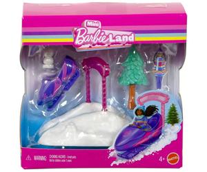 Mini BarbieLand Motoneige 1,5 Pouces Mini Ensemble de Jeu Collectible Interactif