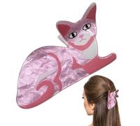 Mini Barrettes Griffes À Cheveux | Forme De Chat Animale Et Mignonne,Barrettes En Forme D'Animaux Portables Pour Femmes - Pour Voyage d'Affaires Maison Extérieur École Petite Amie Épouse Amie