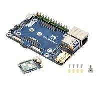Mini Base Board (B) Compatible with Raspberry Pi Compute Module 5, Onboard EEPROM and Encryption Chip, Compact Design with 4xUSB, Color-Coded 40PIN GPIO Header, 2xMIPI, M.2 M Key PCIe Interfaces,etc