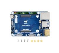Mini Base Carte pour Raspberry Pi Compute Module 5 Lite/eMMC Series Module, CM5 Mini IO Board avec CM5 Socket/40PIN GPIO Header/RJ45 Gigabit Eth/16PIN PCIe/HDMI/USB 3.2/USB 2.0 Interface etc.