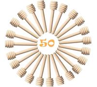 Mini bâton d'agitation en bois de ménage de louche de miel pour le pot de miel distribuer des faveurs de noce de miel(10.5CM)