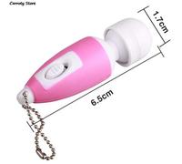 Mini Bâton De Massage Portable Anti-Stress, Porte-Clés Électronique, Anneau De Massage Complet Du Corps Avec Bouton (Couleur Aléatoire)