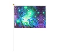 Mini bâtons de galaxie verts, bleus et violets avec bâtons pour fête nationale, défilé sportif, décorations de fête