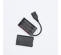 Mini batterie avec port USB pour bandes lumineuses LED DC5V Compartiment à piles Éclairage LED Léger Résistant à l'usure Port USB (Couleur : noir)