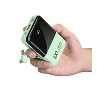 Mini batterie externe 10000mAh avec câbles intégrés 22.5W PD USB-C, chargeur rapide pour smartphone, tablette, etc. Caractéristiques:Type de batterie : batterie lithium-ionDimensions : 107 x 64 x 24 m
