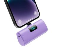 Mini Batterie Externe pour iPhone 5200mAh, Power Bank 20W PD Charge Rapide Chargeur Externe, Petit Batterie Portable pour iPohone 14/13/12/11/XR/X/8 (Violet, Milliampères-Heure (mAh), 5200)