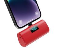 Mini Batterie Externe pour iPhone 5200mAh, Power Bank 20W PD Charge Rapide Chargeur Externe, Petit Batterie Portable pour iPohone 14/13/12/11/XR/X/8 (Rouge, Milliampères-Heure (mAh), 5200)