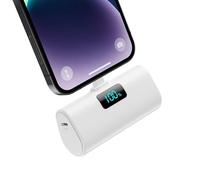 Mini Batterie Externe pour iPhone 5200mAh, Power Bank 20W PD Charge Rapide Chargeur Externe, Petit Batterie Portable pour iPohone 14/13/12/11/XR/X/8 (Blanc, Milliampères-Heure (mAh), 5200)