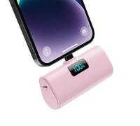 Mini Batterie Externe pour iPhone 5200mAh, Power Bank 20W PD Charge Rapide Chargeur Externe, Petit Batterie Portable pour iPohone 14/13/12/11/XR/X/8 (Rose, Milliampères-Heure (mAh), 5200)