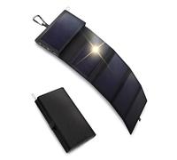 Mini Batterie Externe Solaire Portable 10000 mAh 8W Sunslice Electron, Plus Petit Chargeur Solaire, Panneau Solaire Portable pour Smartphone, pour Randonnée, Compatible avec Toutes Les Marques, Noir