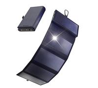 Mini Batterie Externe Solaire Portable 10000 mAh 8W Sunslice Electron, Plus Petit Chargeur Solaire, Panneau Solaire Portable pour Smartphone, pour Randonnée, Compatible avec Toutes Les Marques, Bleu