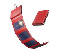 Mini Batterie Externe Solaire Portable 4000 mAh - 4W Sunslice Photon, Plus Petit Chargeur Solaire, Panneau Solaire Portable pour Smartphone, pour Randonnée, Compatible avec Toutes Les Marques, Rouge