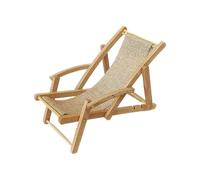 Mini Beach Chair, chaise de plage Mini - Chaise de chaise miniature en bois,Meubles de décoration de maison de , modèle de décoration de table pour étagère