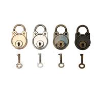 Mini Bear Vintage Padlocks Alloy Zinc 4pcs Pack Light Gold Couleur Antique Couleur argentée Bronze Hands Sac à main