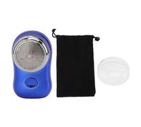 Mini Beard Trimmer Electric Beard Cutter Portable Beard Tooleur pour voyages Business Trips Plastic Lightle Plastic en acier inoxydable 44x43.8x74,5 mm 100g (Bleu électroplate)