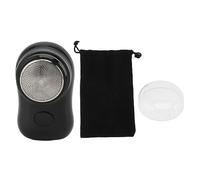 Mini Beard Trimmer Electric Beard Cutter Portable Beard Tooleur pour voyages Business Trips Plastic Lightle Plastic en acier inoxydable 44x43.8x74,5 mm 100g (Plaqué noir)