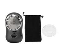 Mini Beard Trimmer Electric Beard Cutter Portable Beard Tooleur pour voyages Business Trips Plastic Lightle Plastic en acier inoxydable 44x43.8x74,5 mm 100g (Noir brillant)
