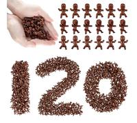 Mini Bébés en Plastique, 120 Pièces Mini Figurines Bébé Poupées en Plastique, pour Douche de Bébé, Jeux de Glaçons, Décorations de Fête (Noir)