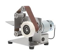 Mini Belt Sander Grinder Ponceuse à Bande 7 Vitesses 150W Ponceuse électrique De Vitesse Réglable Kit De Meuleuse De Mini Banc De Coupe Bords De Machine De Ponçage Avec Meule De Polissage