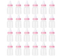 Mini biberons, boîte à bonbons transparente remplissable de 24 pièces, biberons en plastique pour bébé, décoration de baptême, cadeau naissance, boîte à bonbons en plastique, en forme
