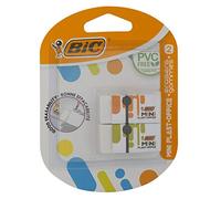 BIC Gommes Mini Plast-Office en plastique sans PVC 2 sorcières assorties Blister 2 (blanc)