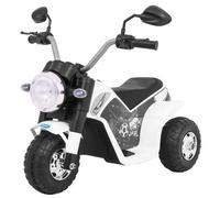 mINI BIKE moto électrique à batterie pour enfants blanc + 3 roues