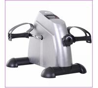 Mini Bike Pedaltrainer - HOMCOM - Compact avec Écran LCD et Résistance Réglable - Argent