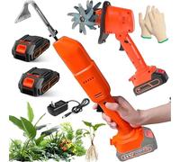 Mini binette électrique - Motoculteur de jardin sans fil avec piles - Désherbage, ameublissement du sol et outil de coupe d'herbe