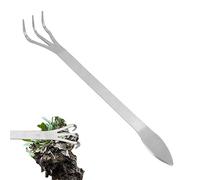 Mini binette en acier inoxydable avec pointe pointue, outil de culture manuel pour désherber et ameublir le sol, durable et portable