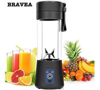 Mini Blender des Smoothies Portable Presse-agrumes de Fruits électrique Mixeur de Jus USB, Rechargeable, 380 ml Noir