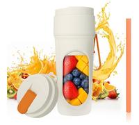 Mini Blender Smoothie, 450ml Portable Blender for Smoothie Small Blender with Travel Lid Rechargeable USB Portable Mixer