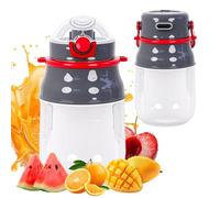 Mini Blender Smoothie 800 ml Blender Portable Électrique Avec Lames Presse Agrumes Manuel Rechargeable par USB Puissant 18W Avec Deux Couvertures pour Cuisine Salle de Sport (Gris-800ml)