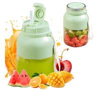 Mini Blender Smoothie 800 ml Blender Portable Électrique Avec Lames Presse Agrumes Manuel Rechargeable par USB Puissant 18W Avec Deux Couvertures pour Cuisine Salle de Sport (Vert-1300ml)