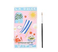 Mini Bloc de Peinture Aquarelle DIY Aquarelle Livre de Coloriage Contient Des Couleurs, Mini Pinceaux Mignon Dessin Animé Livre De Coloriage Aide À La Compétence De Dessin, Interaction Parent-Enfant