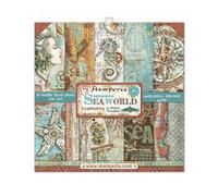 Mini bloc Papier Scrap double Face 10 feuilles 20.3X20.3 (8"X8") - Sea World