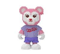 Mini Blocs de Construction Animaux, Collection de Briques de Construction sur le thème des animaux, décoration d'intérieur mignonne, cadeaux pour adolescents et adultes à partir de 16 (Violet)