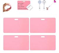 Mini Blocs EffaçAbles Lot De 4 Pour Badge Et Porte-Nom | Recto Verso,RéSistant Aux DéColorations,Sans RéSidu AprèS Effacement | IdéAl Pour Infirmiers,MéDecins,Enseignants Et Aidants (pink,Horizontal)