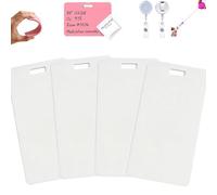 Mini Blocs EffaçAbles Lot De 4 Pour Badge Et Porte-Nom | Recto Verso,RéSistant Aux DéColorations,Sans RéSidu AprèS Effacement | IdéAl Pour Infirmiers,MéDecins,Enseignants Et Aidants (white,Vertical)