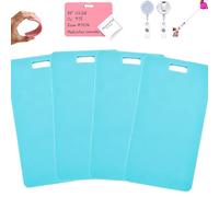 Mini Blocs EffaçAbles Lot De 4 Pour Badge Et Porte-Nom | Recto Verso,RéSistant Aux DéColorations,Sans RéSidu AprèS Effacement | IdéAl Pour Infirmiers,MéDecins,Enseignants Et Aidants (blue,Vertical)