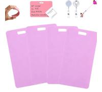 Mini Blocs EffaçAbles Lot De 4 Pour Badge Et Porte-Nom | Recto Verso,RéSistant Aux DéColorations,Sans RéSidu AprèS Effacement | IdéAl Pour Infirmiers,MéDecins,Enseignants Et Aidants (purple,Vertical)