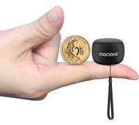 Mini Bluetooth Speaker With Camera Remote Control For Smartphones, Tws Stereo Bluetooth Speaker, Portable Wireless Bluetooth Speaker (Mini Round, Black), Bts0011