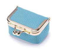 Mini boîte à bijoux en cuir véritable, mini boîte à bijoux de voyage pour femme pour bracelet/bague/collier/boucles d'oreilles, Bleu - b, Taille unique, Classique